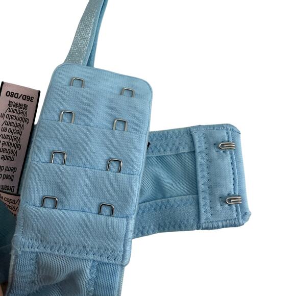 Victoria's Secret Dream Angels Breaker Blue Lemon Embroidery Demi Bra 36D - Picture 6 of 8